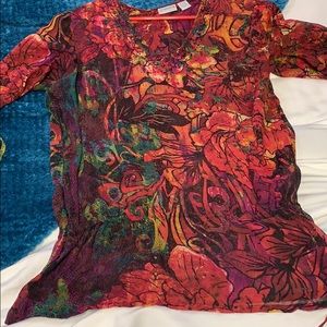 Chicos silk tunic top